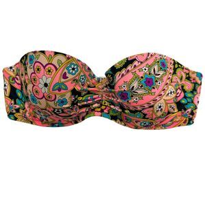 Victoria's Secret Floral Paisley Strapless Swim Top (34C)